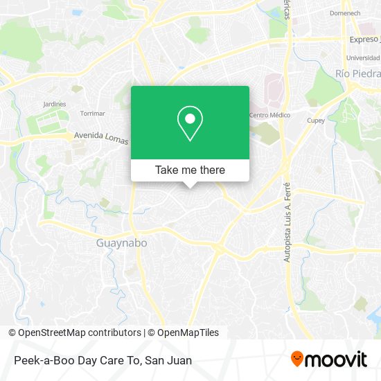 Peek-a-Boo Day Care To map