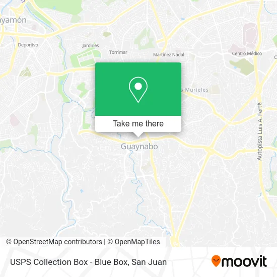 Mapa de USPS Collection Box - Blue Box