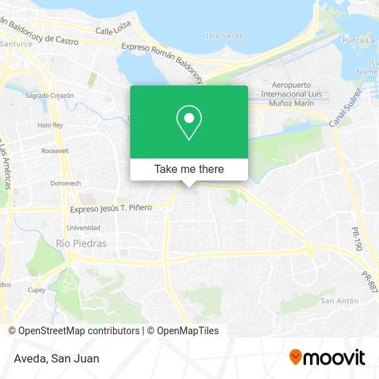 Aveda map