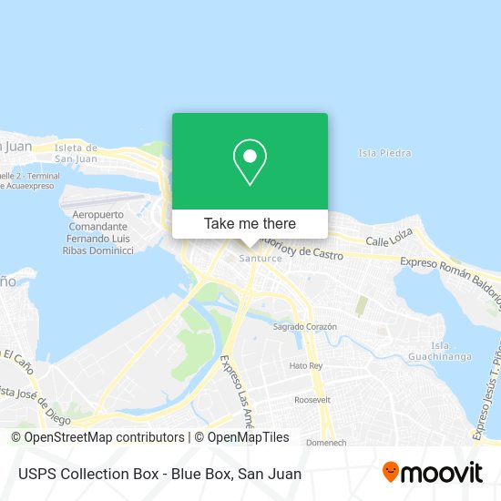 USPS Collection Box - Blue Box map