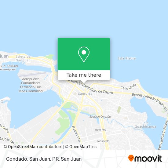 Condado, San Juan, PR map