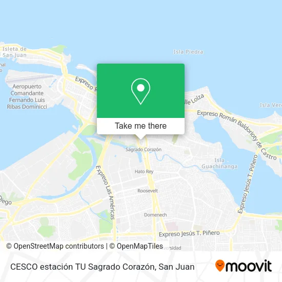 Mapa de CESCO estación TU Sagrado Corazón