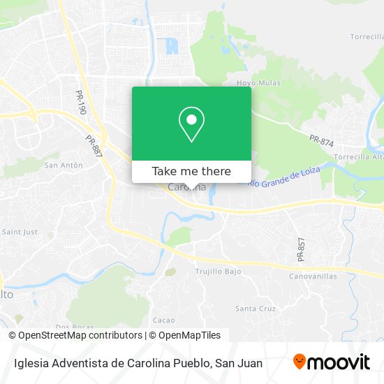 Iglesia Adventista de Carolina Pueblo map