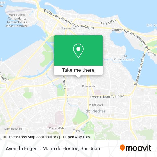 Mapa de Avenida Eugenio María de Hostos