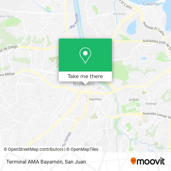 Terminal AMA Bayamón map
