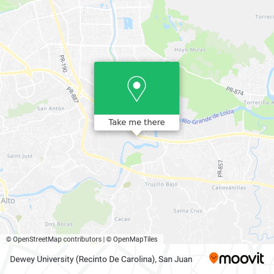 Dewey University (Recinto De Carolina) map