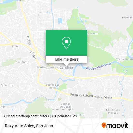 Roxy Auto Sales map