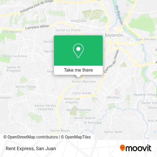 Rent Express map