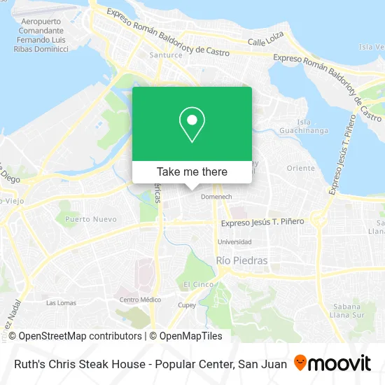 Ruth's Chris Steak House - Popular Center map