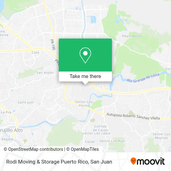 Rodi Moving & Storage Puerto Rico map