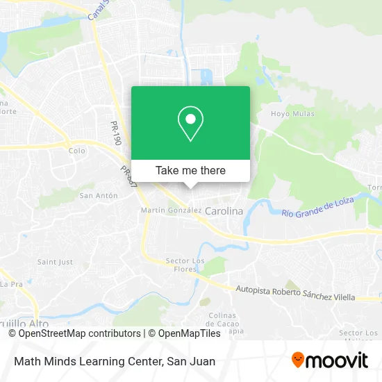 Math Minds Learning Center map