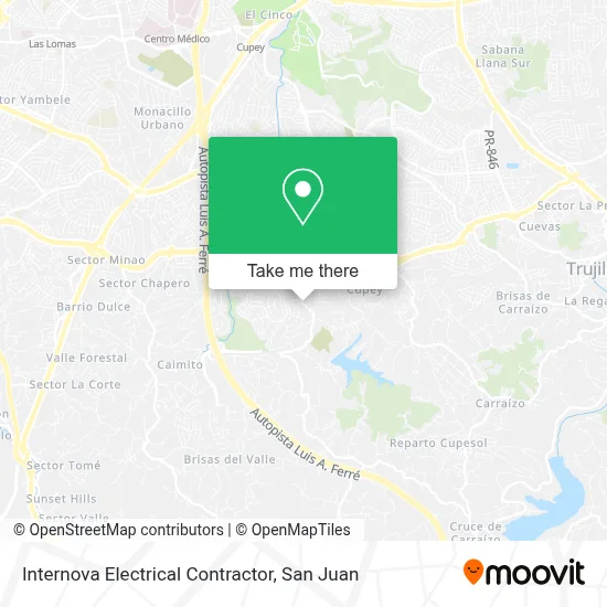 Internova Electrical Contractor map
