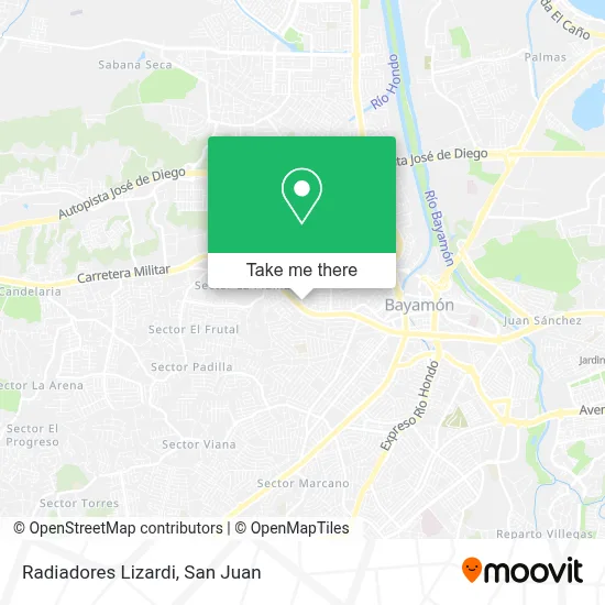 Radiadores Lizardi map