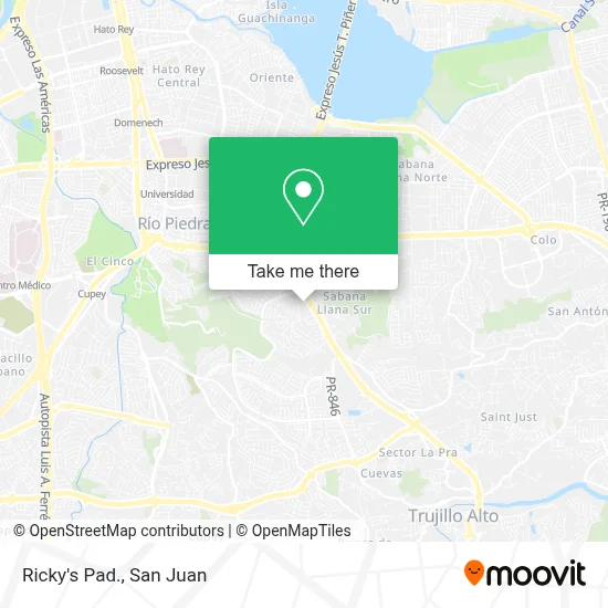 Ricky's Pad. map