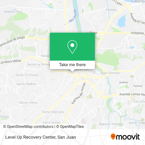 Level Up Recovery Center map