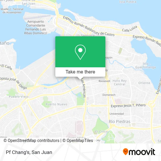 Pf Chang's map