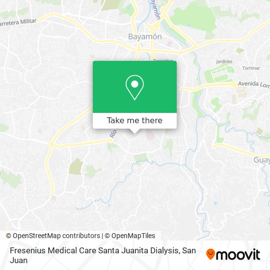 Fresenius Medical Care Santa Juanita Dialysis map