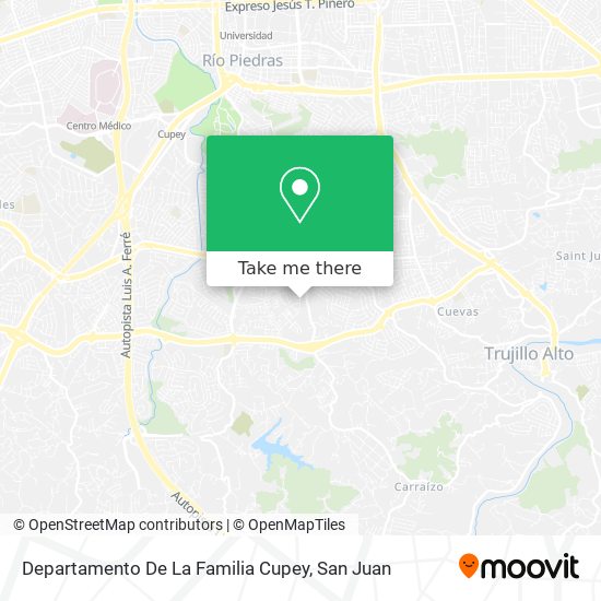 Departamento De La Familia Cupey map