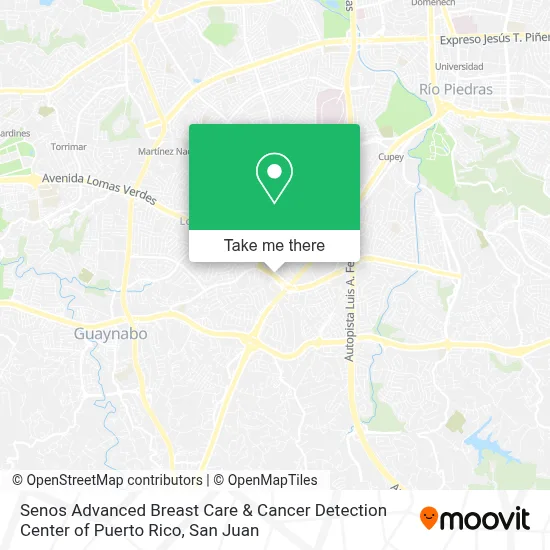 Mapa de Senos Advanced Breast Care & Cancer Detection Center of Puerto Rico