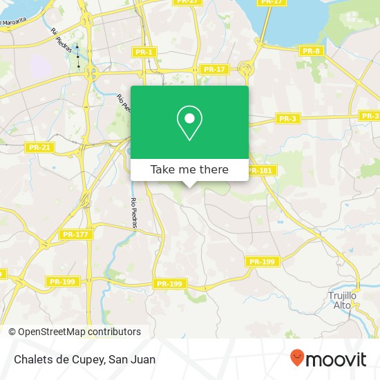 Chalets de Cupey map