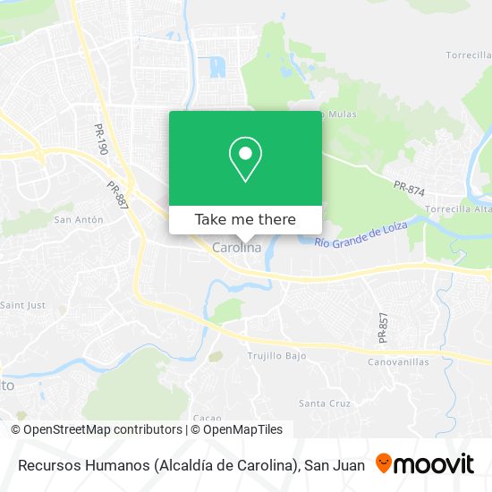 Recursos Humanos (Alcaldía de Carolina) map
