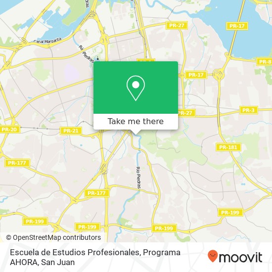 Escuela de Estudios Profesionales, Programa AHORA map