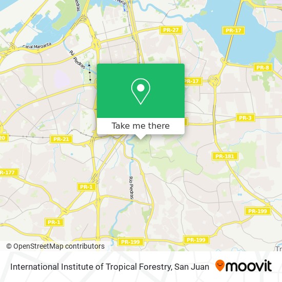 International Institute of Tropical Forestry map