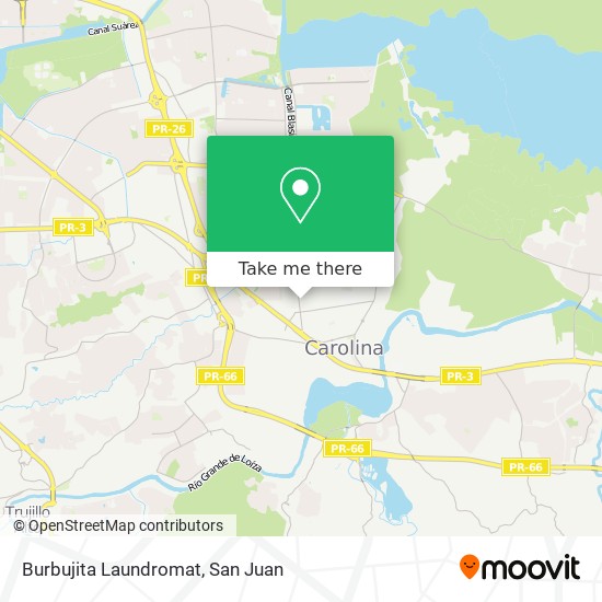 Burbujita Laundromat map
