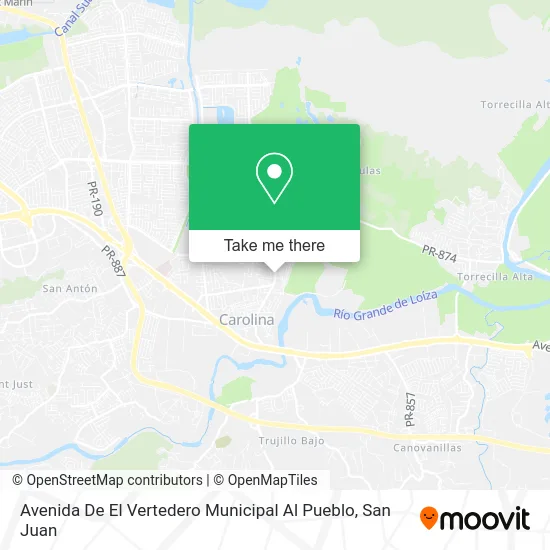 Mapa de Avenida De El Vertedero Municipal Al Pueblo