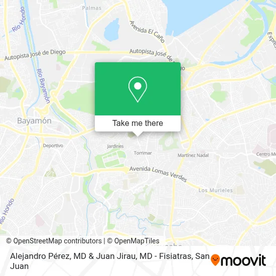 Alejandro Pérez, MD & Juan Jirau, MD - Fisiatras map
