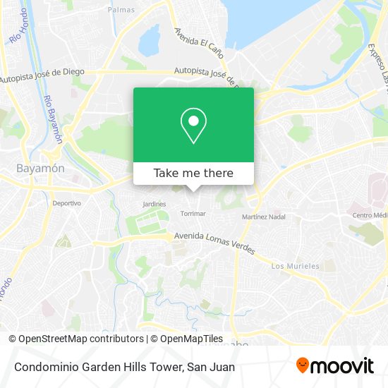 Condominio Garden Hills Tower map