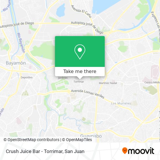 Crush Juice Bar - Torrimar map
