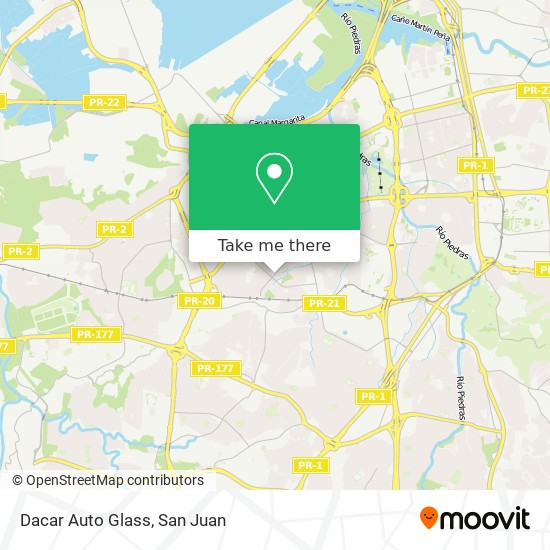 Dacar Auto Glass map