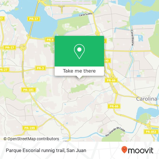 Parque Escorial runnig trail map
