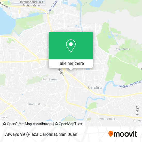 Mapa de Always 99 (Plaza Carolina)