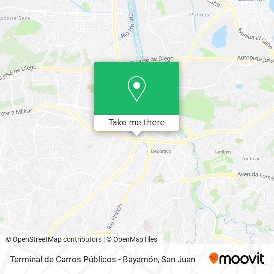Terminal de Carros Públicos - Bayamón map