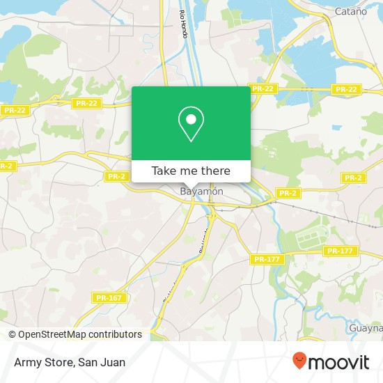 Army Store map