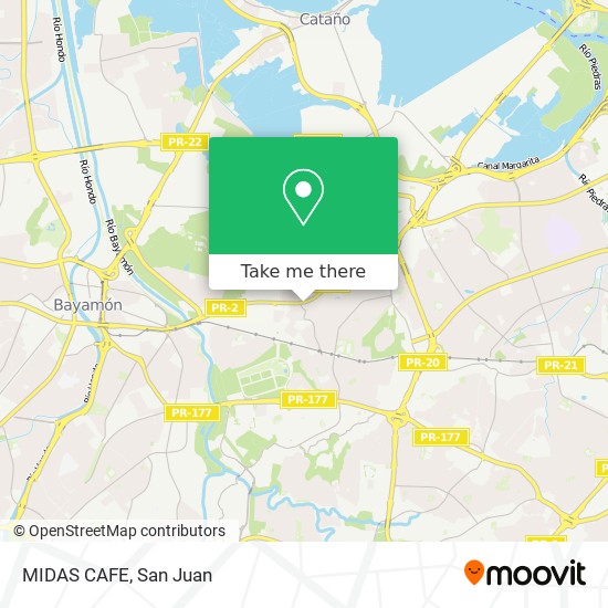 MIDAS CAFE map