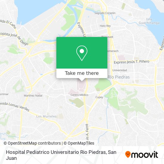 Hospital Pediatrico Universitario Rio Piedras map