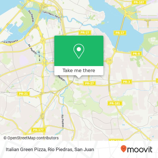 Italian Green Pizza, Río Piedras map