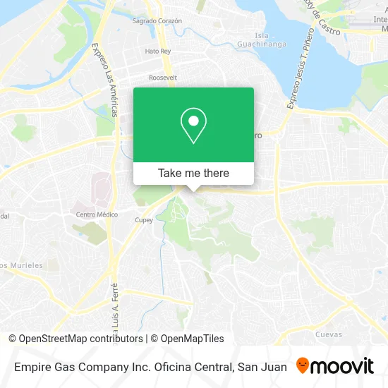 Empire Gas Company Inc. Oficina Central map