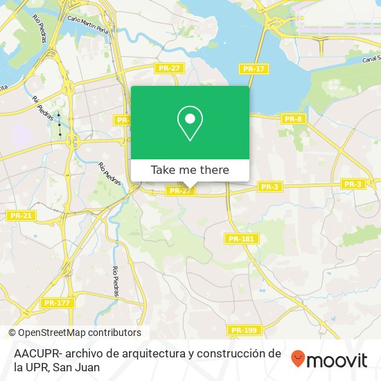Mapa de AACUPR- archivo de arquitectura y construcción de la UPR