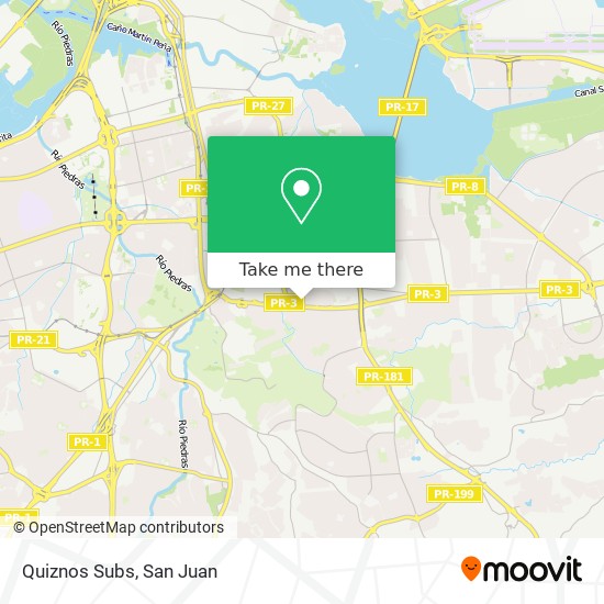 Mapa de Quiznos Subs