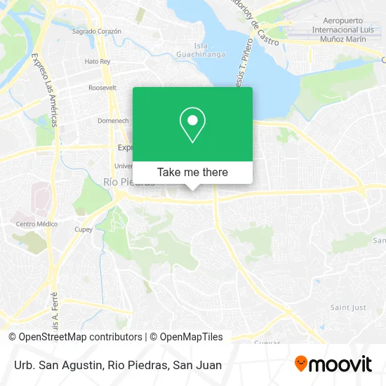 Mapa de Urb. San Agustin, Rio Piedras