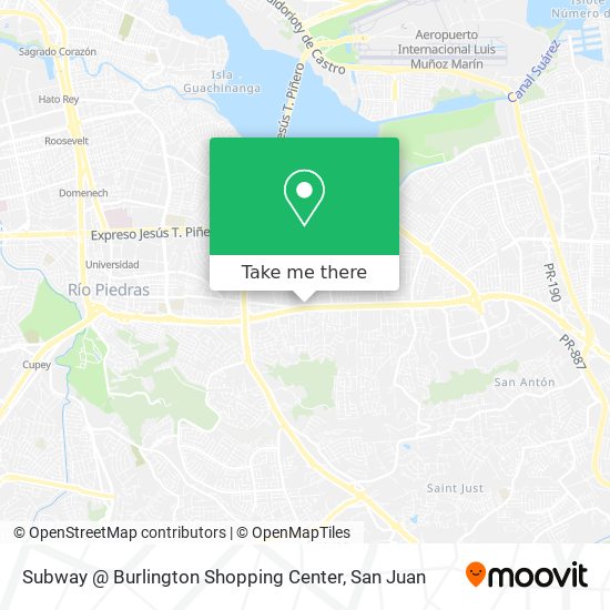 Subway @ Burlington Shopping Center map