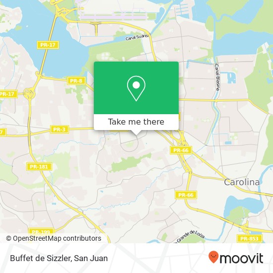 Buffet de Sizzler map