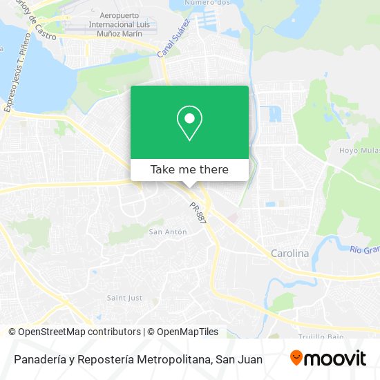 Panadería y Repostería Metropolitana map