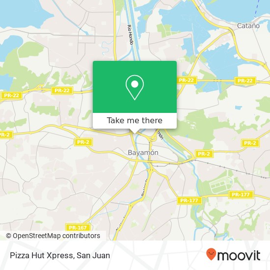 Pizza Hut Xpress map