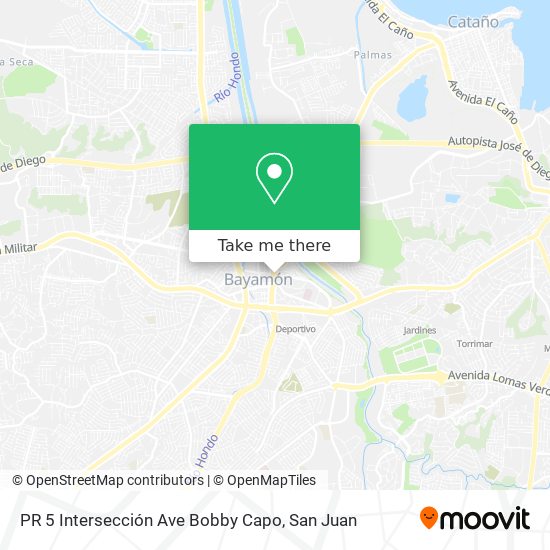 PR 5 Intersección Ave Bobby Capo map