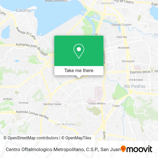 Mapa de Centro Oftalmologico Metropolitano, C.S.P.